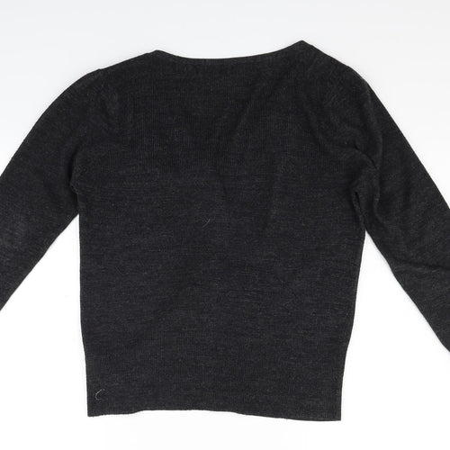 eVIE Womens Grey   Cardigan Jumper Size 14