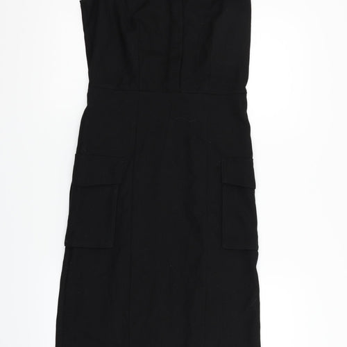 NEXT Womens Black   Fit & Flare  Size 6  - BELTED