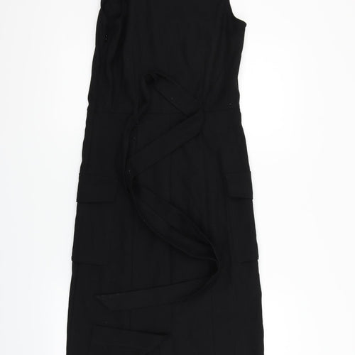 NEXT Womens Black   Fit & Flare  Size 6  - BELTED