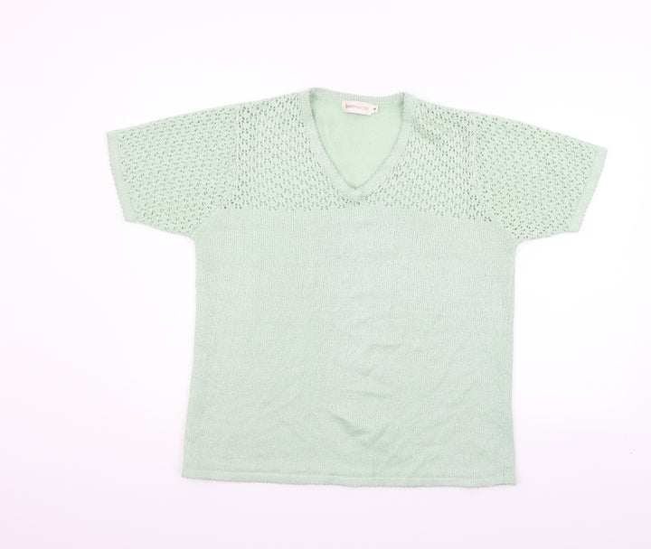 Bonmarché Womens Green Pullover Jumper Size M