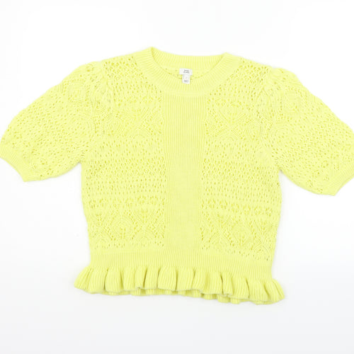 Bonmarché Womens Yellow   Pullover Hoodie Size 12