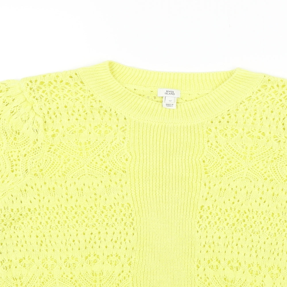 Bonmarché Womens Yellow   Pullover Hoodie Size 12