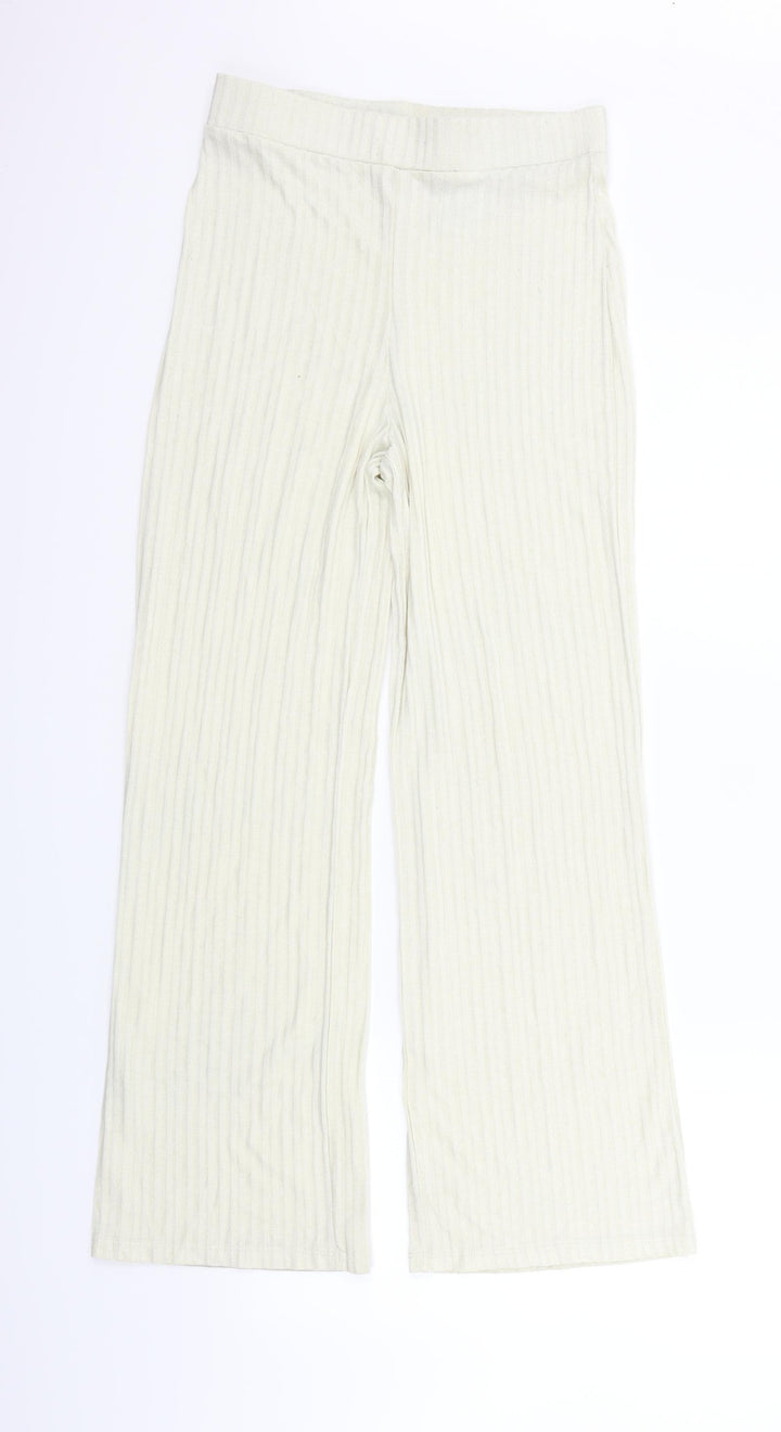 H&M Womens White   Trousers  Size S L28 in