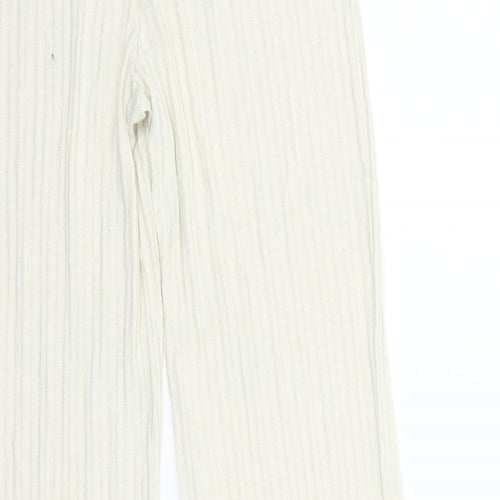 H&M Womens White   Trousers  Size S L28 in