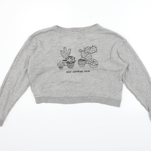 Pull&Bear Womens Grey   Pullover Jumper Size M