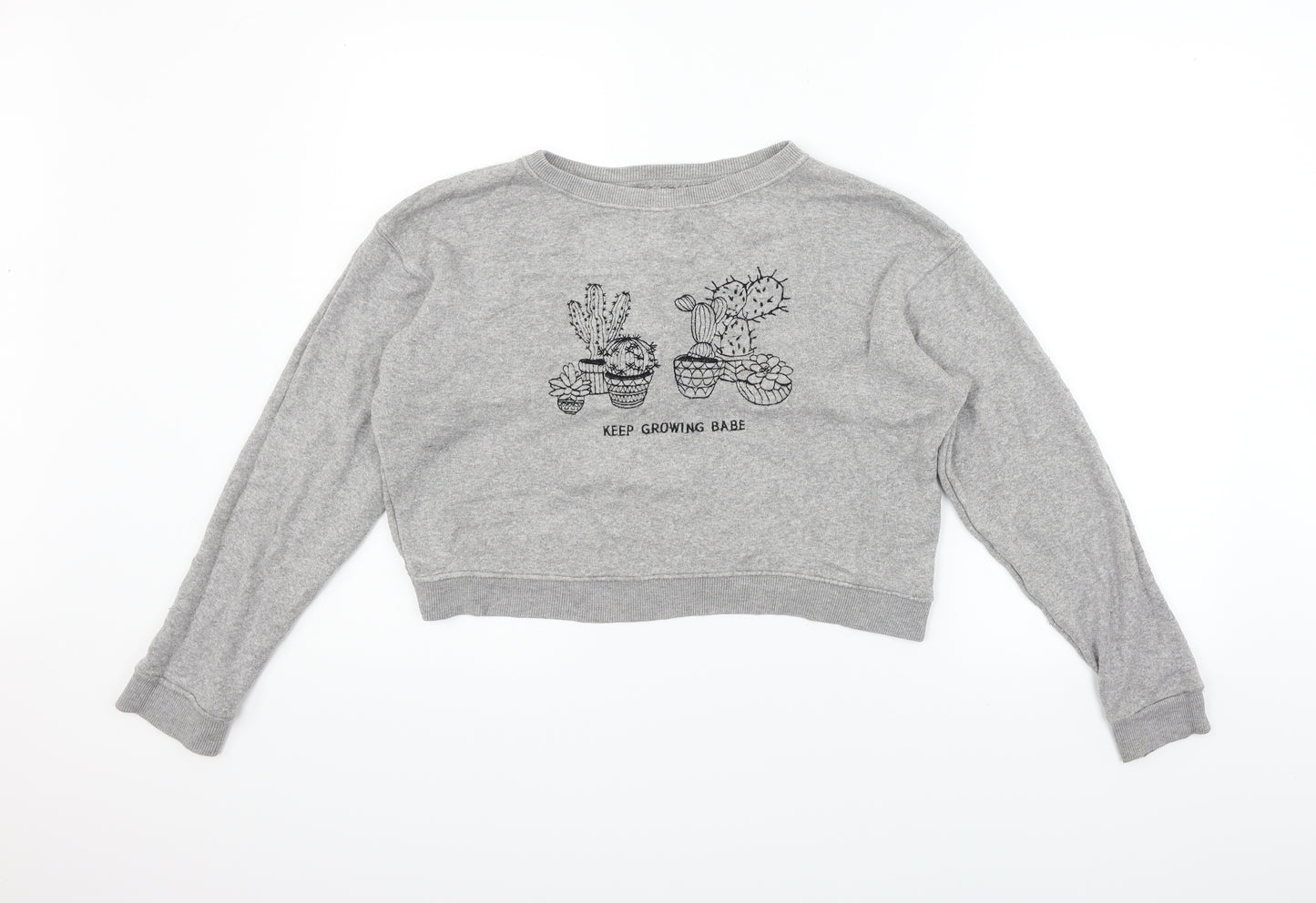 Pull&Bear Womens Grey   Pullover Jumper Size M
