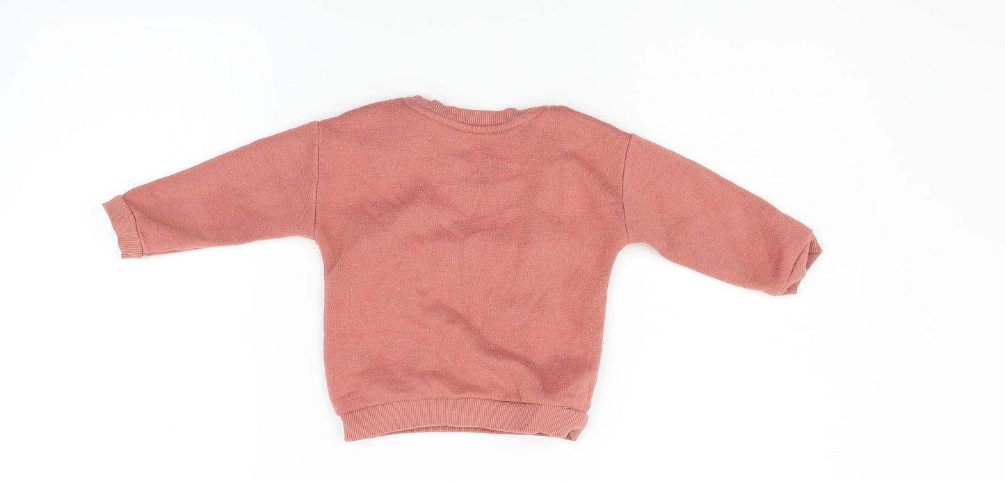 Matlan Boys Pink   Pullover Jumper Size 12-18 Months
