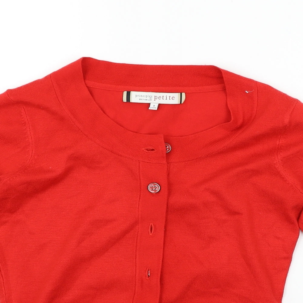 Principles Girls Red   Cardigan Jumper Size 8 Years