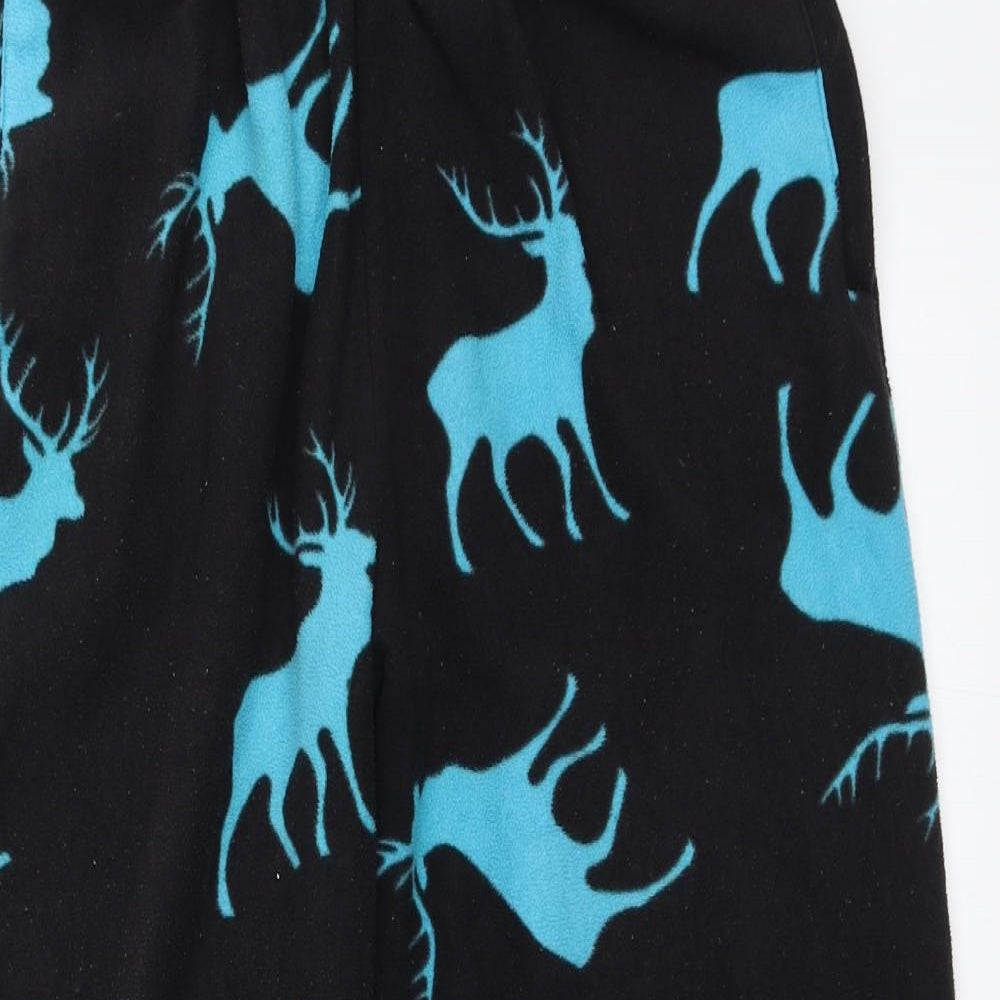 TU Boys Black Solid   Pyjama Pants Size 8-9 Years