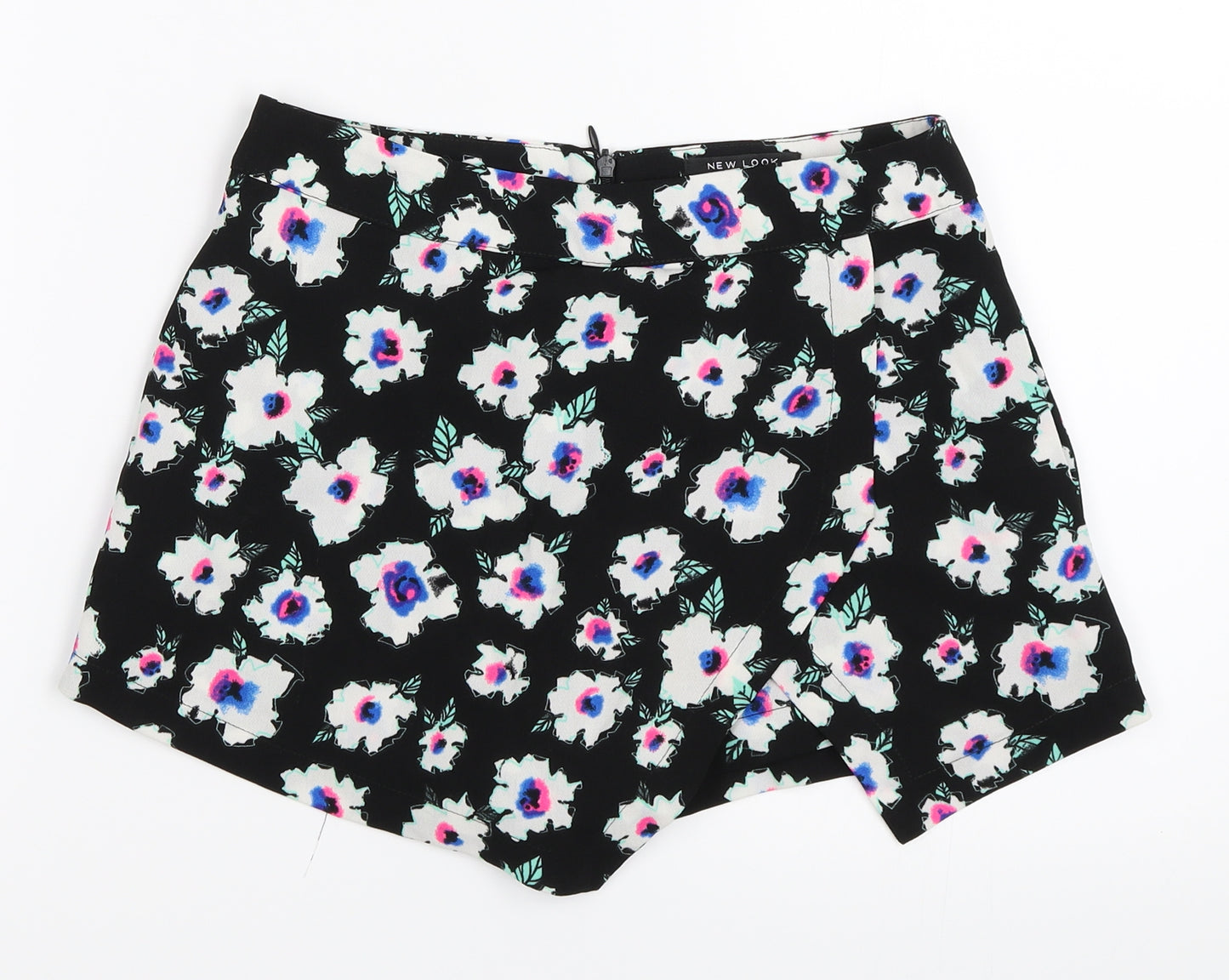 New Look Girls Black Floral  Mini Skort Size 11 Years