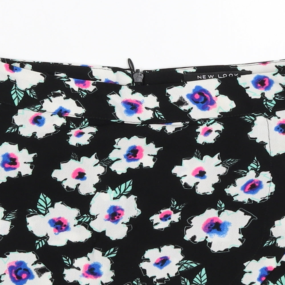 New Look Girls Black Floral  Mini Skort Size 11 Years