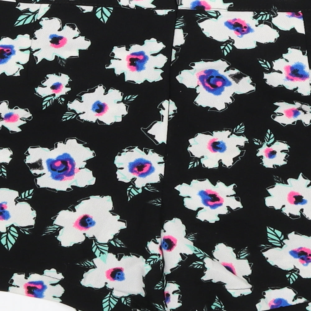 New Look Girls Black Floral  Mini Skort Size 11 Years