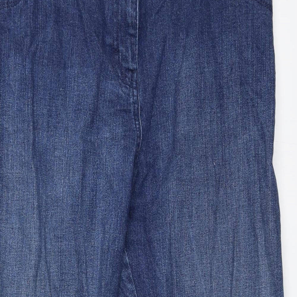 Marks and Spencer Womens Blue  Denim Cropped Jeans Size 14 L24 in