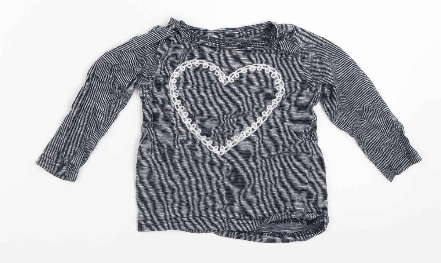 Nutmeg Girls Blue   Basic T-Shirt Size 18-24 Months