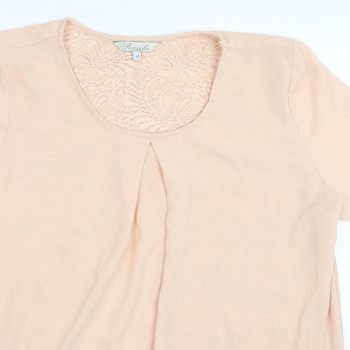 Peacocks Womens Beige   Basic Blouse Size 14