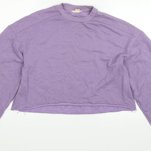 H&M Womens Purple   Pullover Sweatshirt Size 36