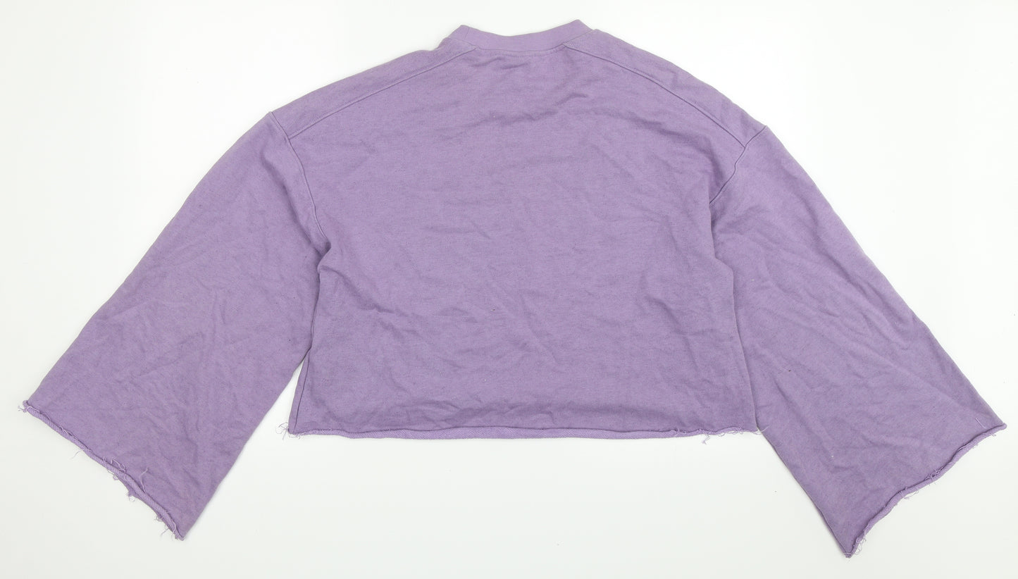 H&M Womens Purple   Pullover Sweatshirt Size 36