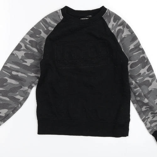 Primark Boys Black   Pullover Sweatshirt Size 8-9 Years