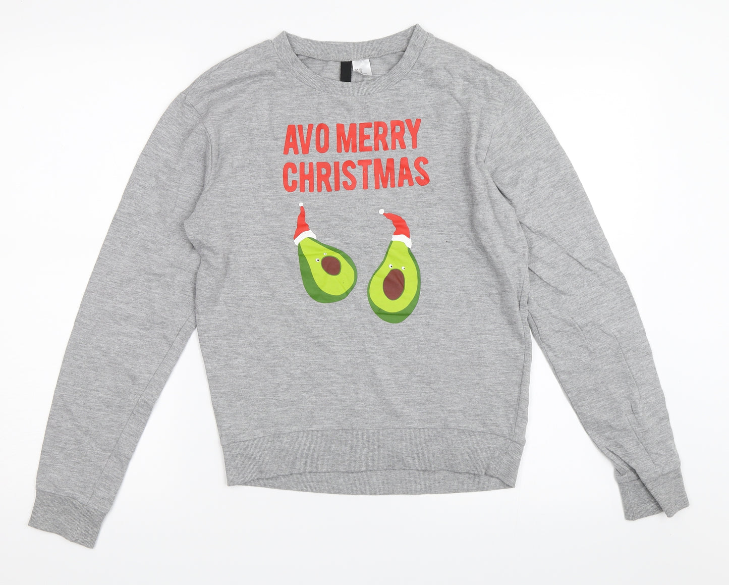 H&M Womens Grey   Pullover Sweatshirt Size XS  - christmas