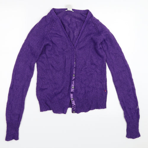 SOFT GREY Womens Purple   Cardigan Jumper Size 10