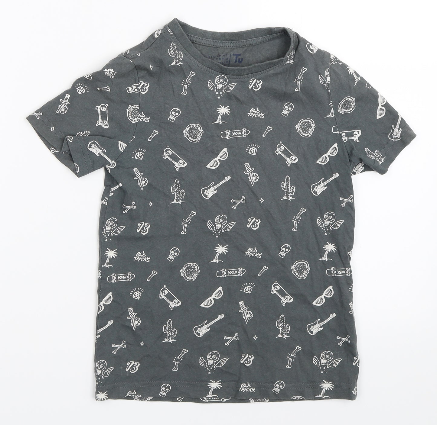 TU Boys Grey   Basic T-Shirt Size 6 Years