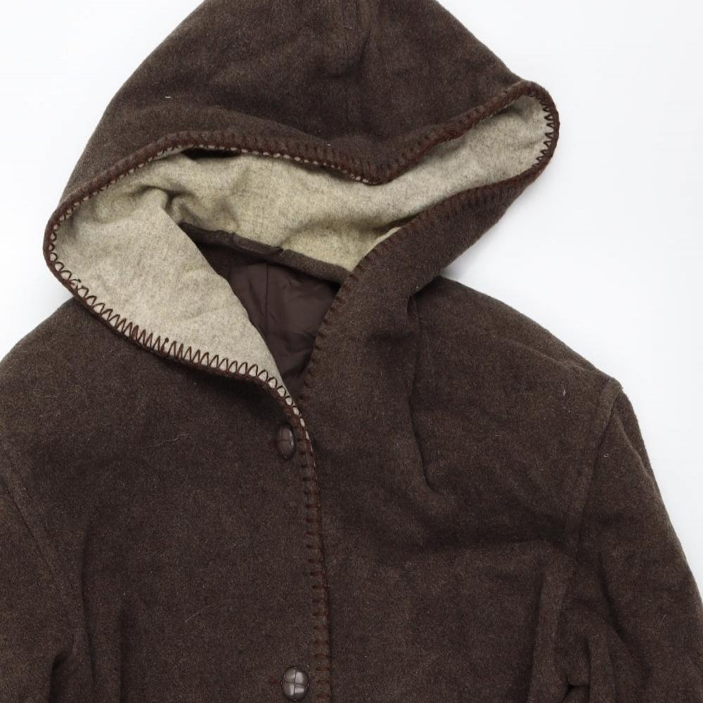 Preworn Womens Brown   Overcoat Coat Size 12