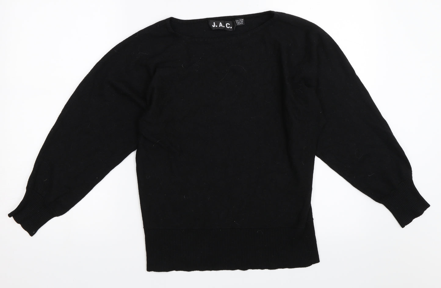 J.A.C. Womens Black   Pullover Jumper Size 12