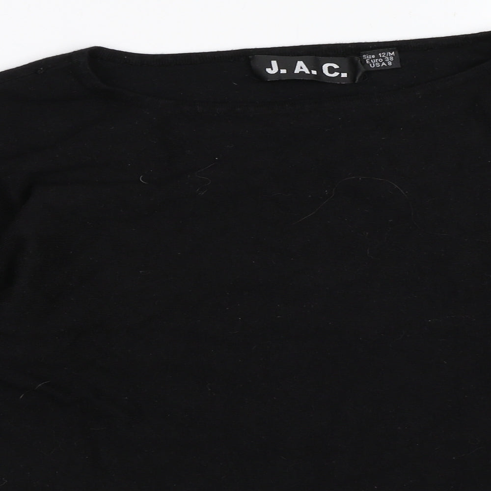 J.A.C. Womens Black   Pullover Jumper Size 12