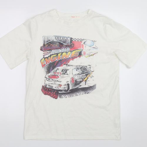 ROMWE Mens White    T-Shirt Size S