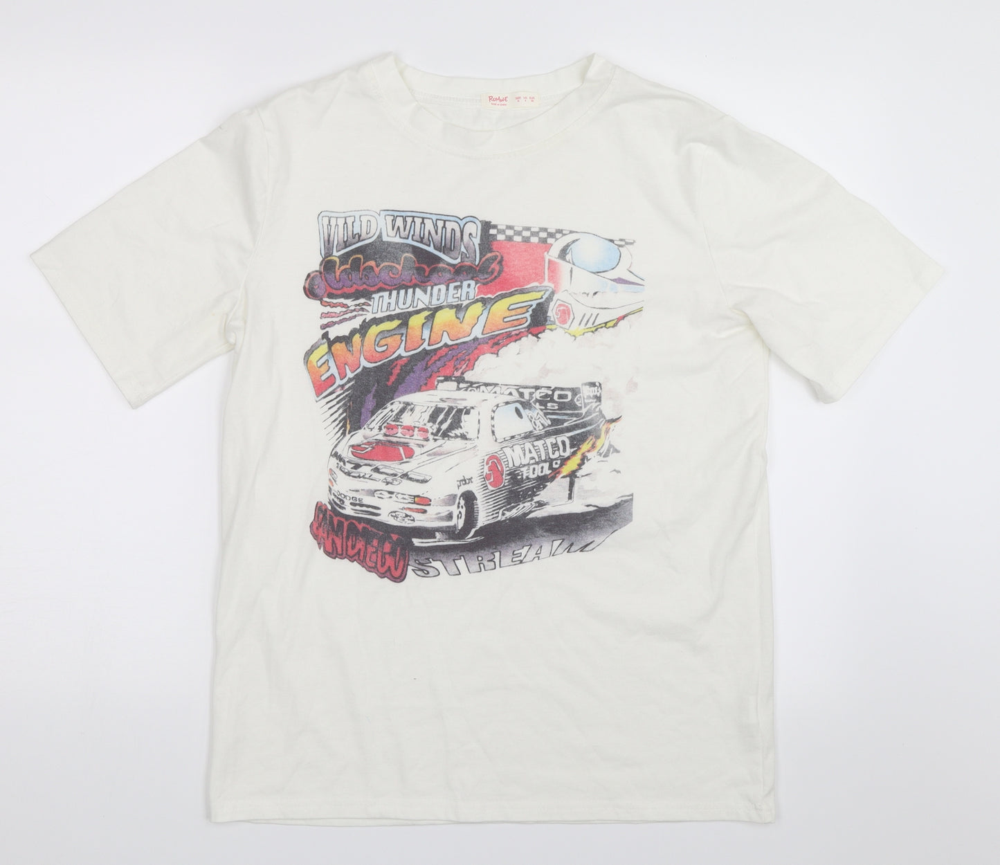 ROMWE Mens White    T-Shirt Size S