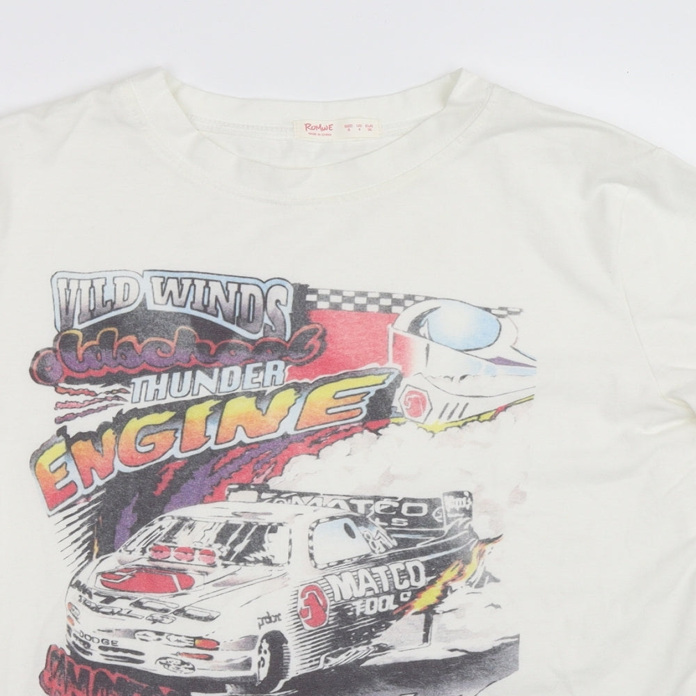 ROMWE Mens White    T-Shirt Size S