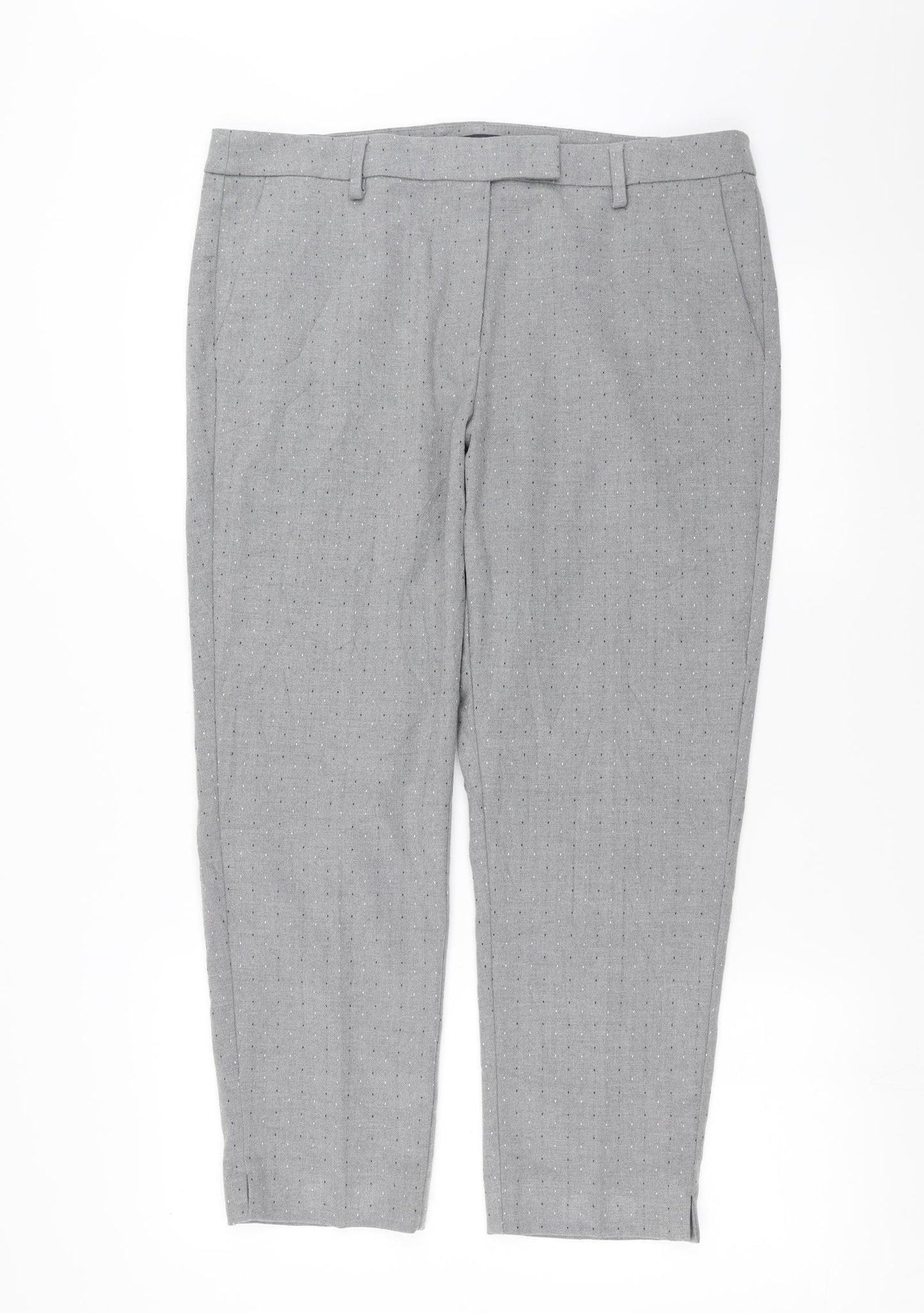 Marks and Spencer Womens Grey   Trousers  Size 16 L25 in