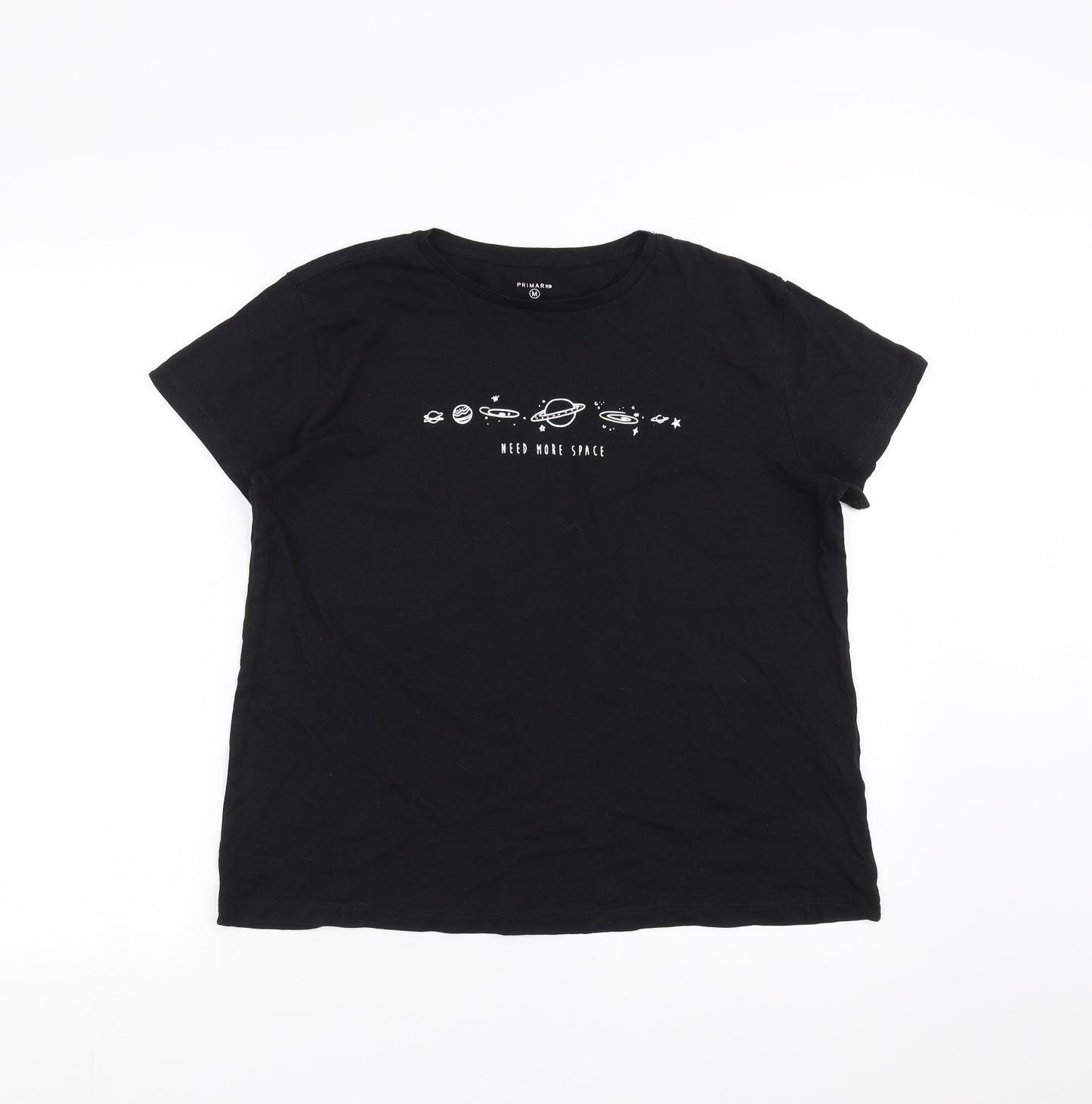 Primark Womens Black   Basic T-Shirt Size M  - Need More Space