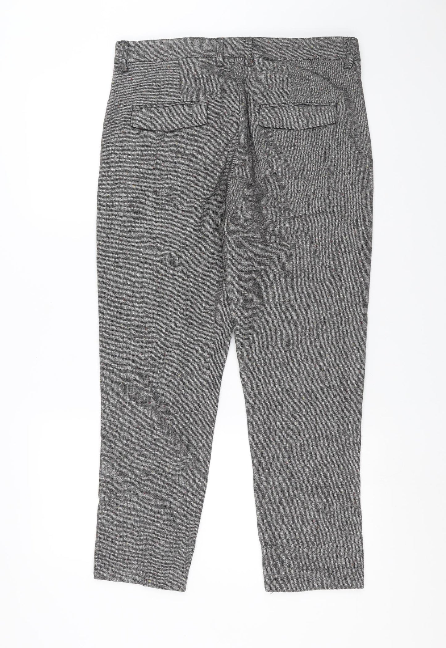 H&M Mens Grey   Trousers  Size 33 in L25 in