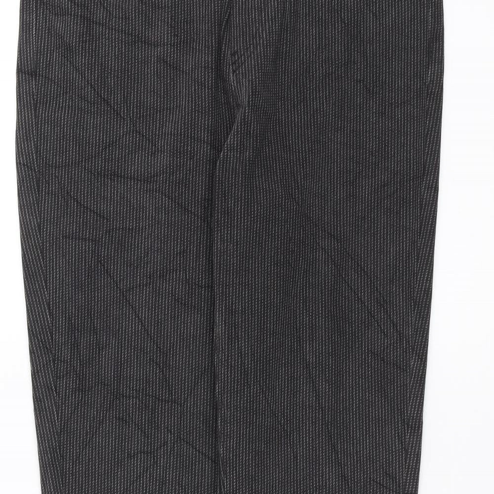 Uniqlo Womens Black Striped  Trousers  Size 28 in L29 in