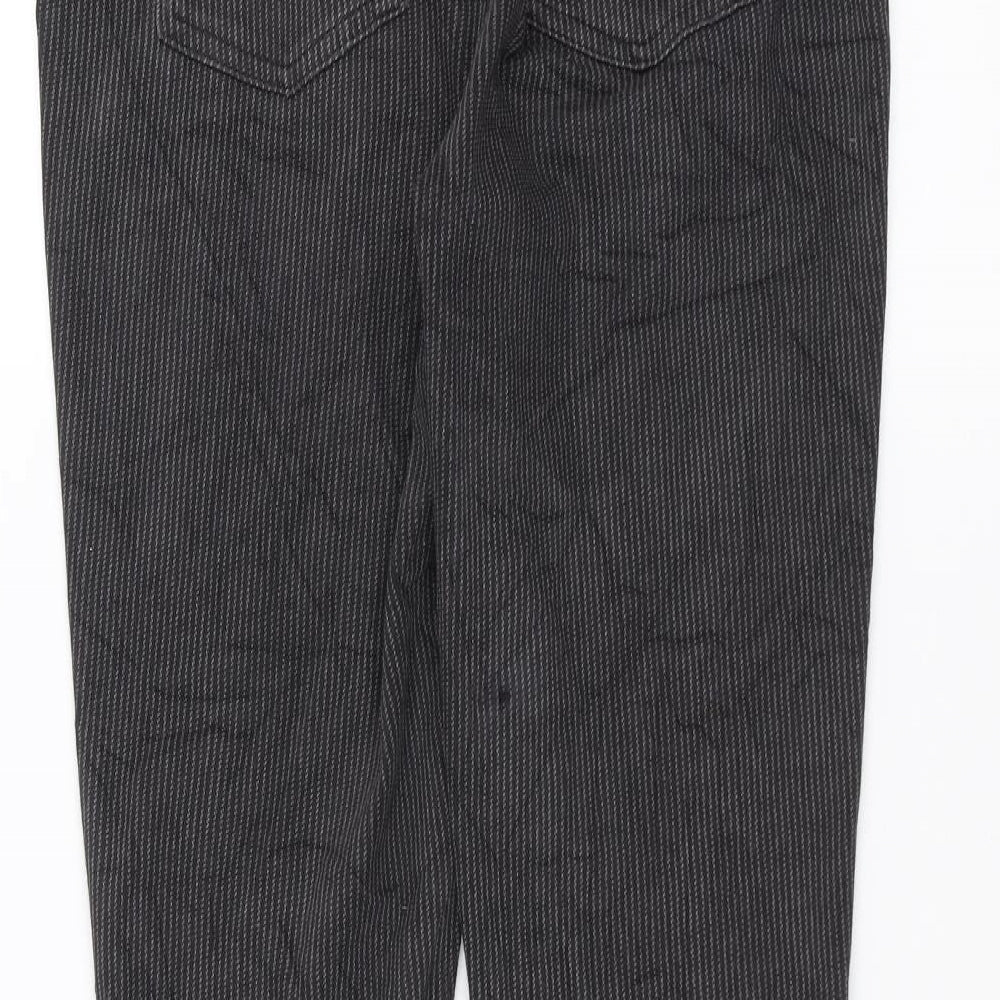 Uniqlo Womens Black Striped  Trousers  Size 28 in L29 in