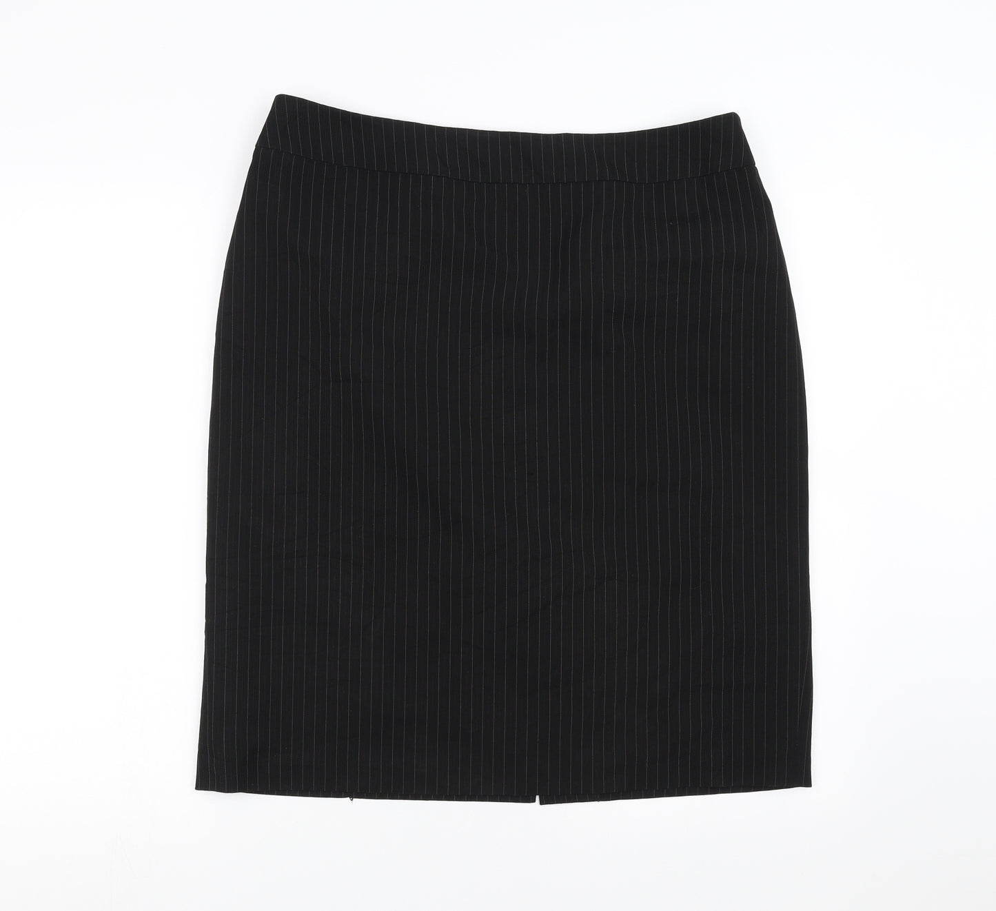 Papaya Womens Black Striped  Straight & Pencil Skirt Size 16