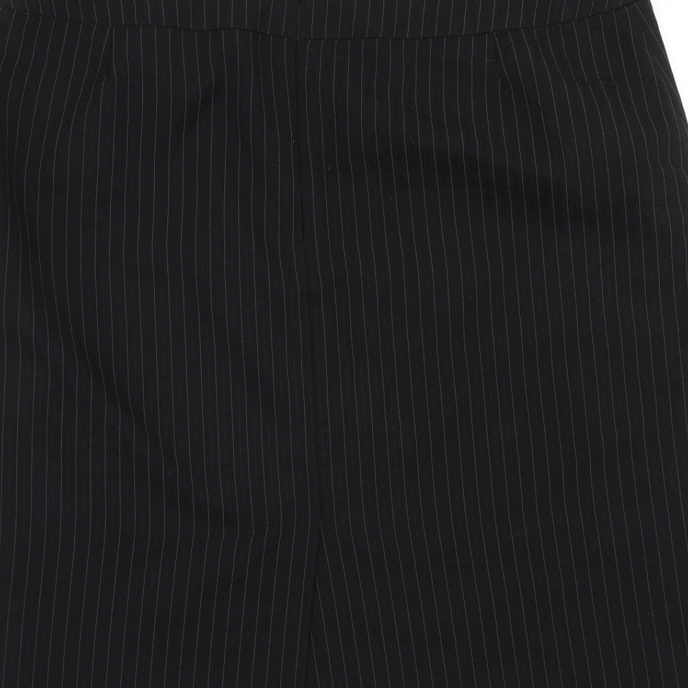 Papaya Womens Black Striped  Straight & Pencil Skirt Size 16
