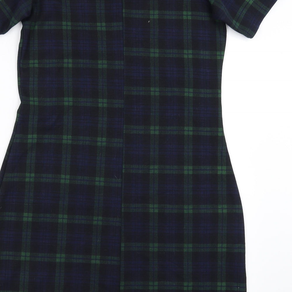 New Look Girls Blue Plaid  Shift  Size 14 Years