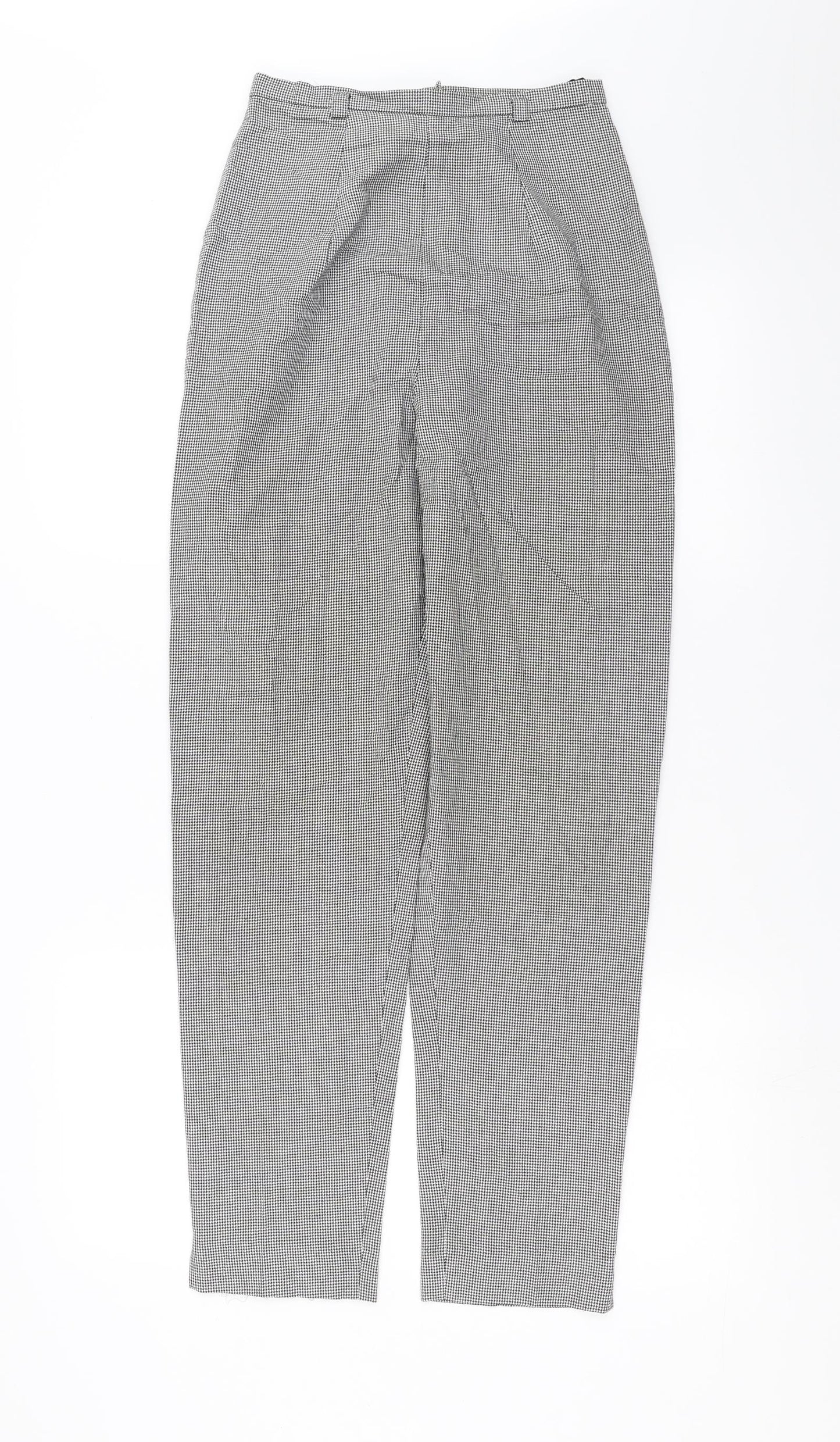 Dorothy Perkins Womens Black Houndstooth  Trousers  Size 8 L28 in