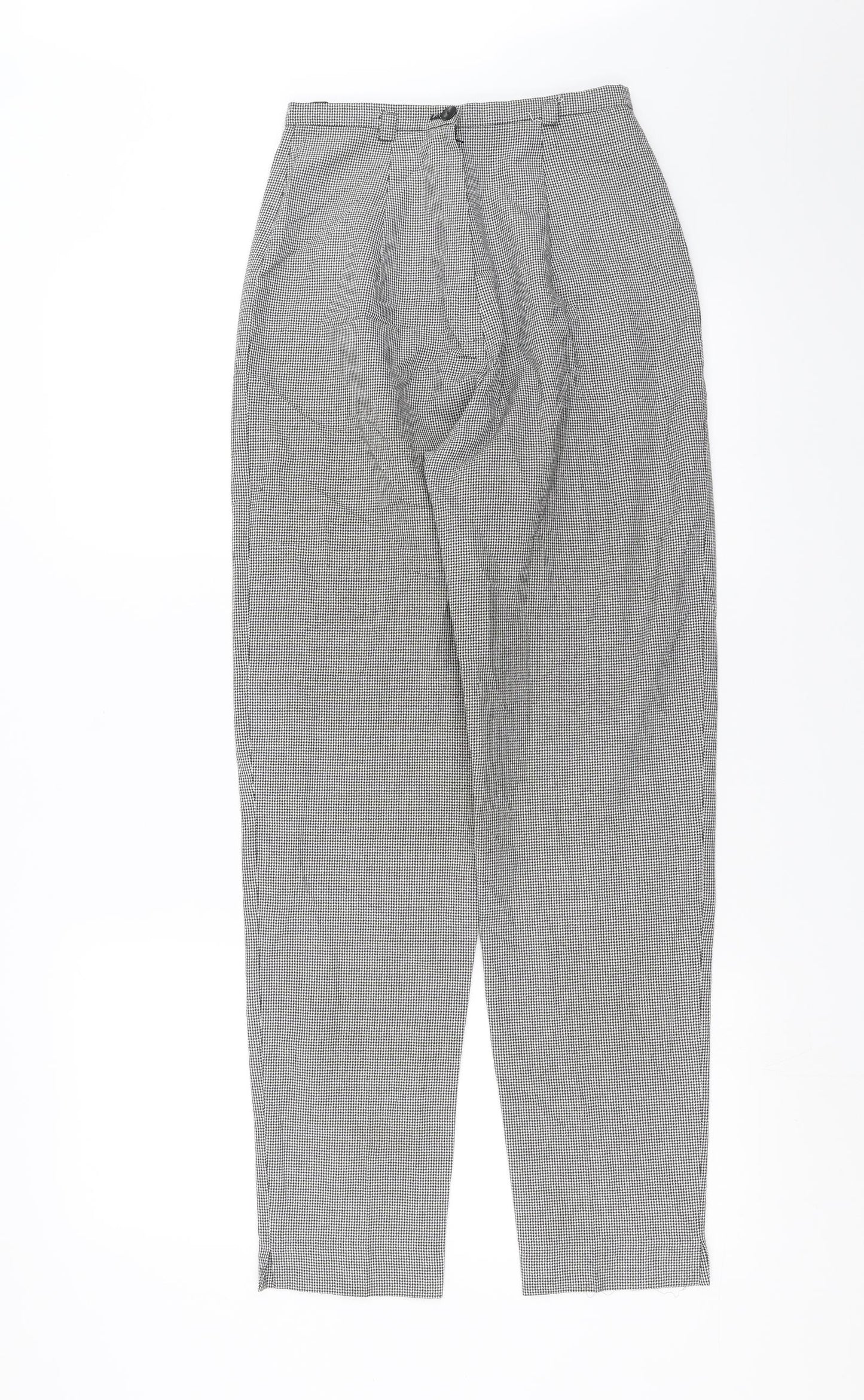 Dorothy Perkins Womens Black Houndstooth  Trousers  Size 8 L28 in