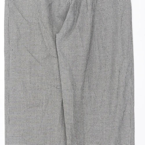 Dorothy Perkins Womens Black Houndstooth  Trousers  Size 8 L28 in