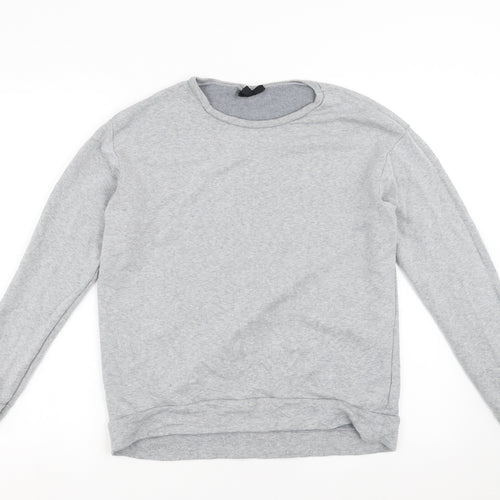 Topshop Womens Grey   Pullover Sweatshirt Size 8