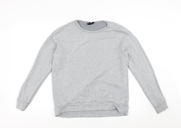Topshop Womens Grey   Pullover Sweatshirt Size 8