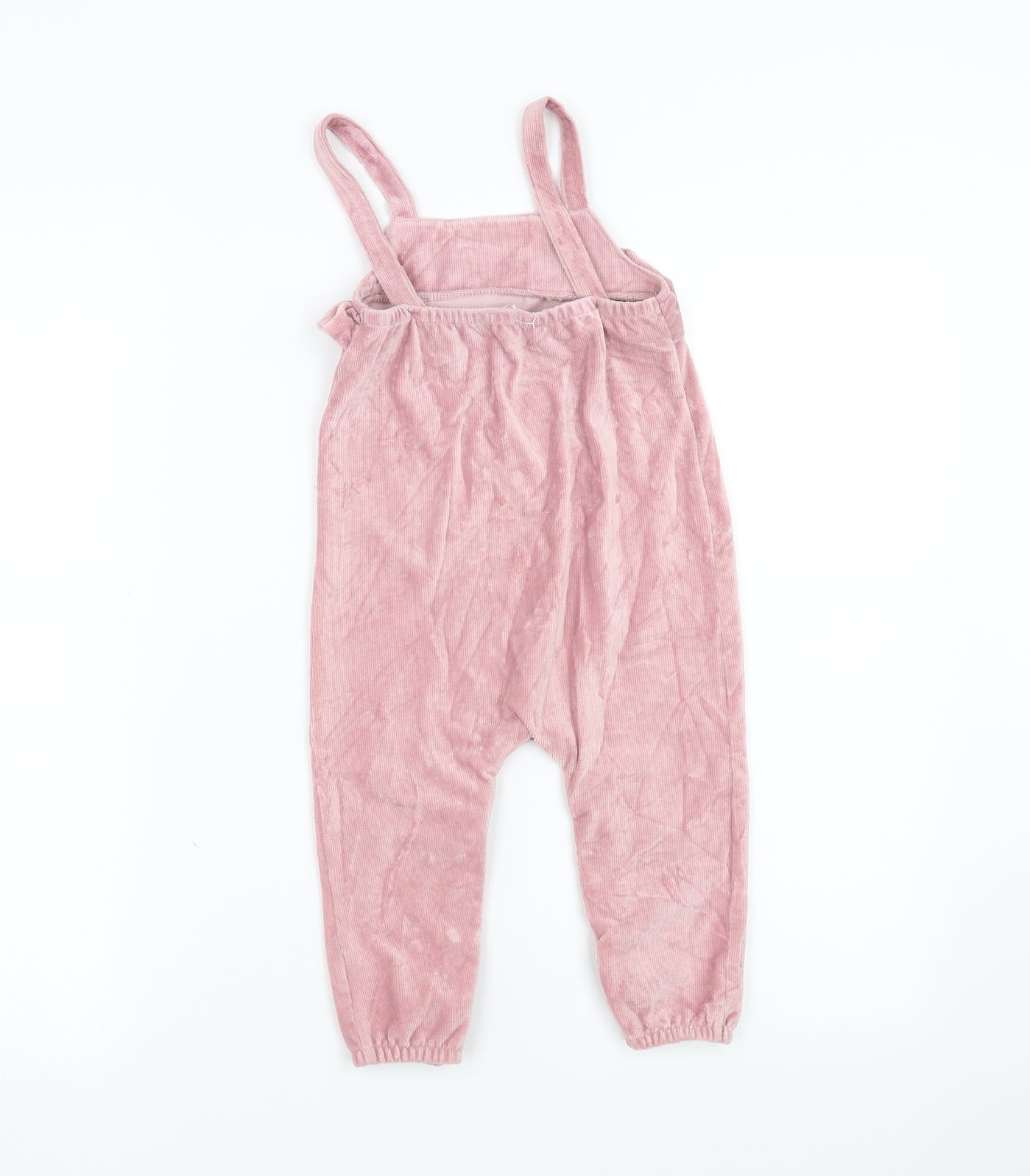 NEXT Girls Pink  Corduroy Dungaree Outfit/Set Size 12-18 Months