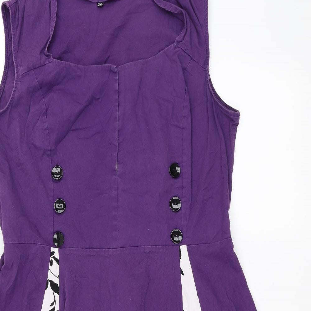 Preworn Womens Purple   Fit & Flare  Size 50