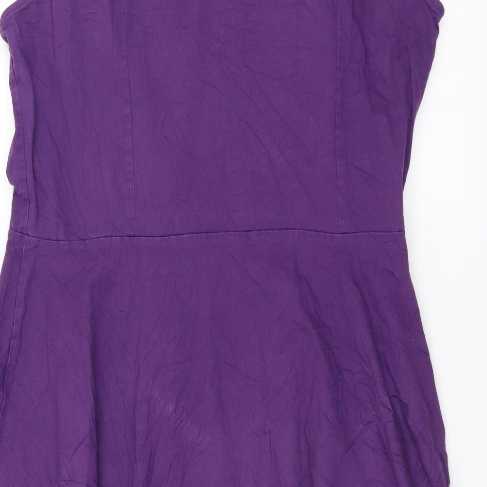 Preworn Womens Purple   Fit & Flare  Size 50
