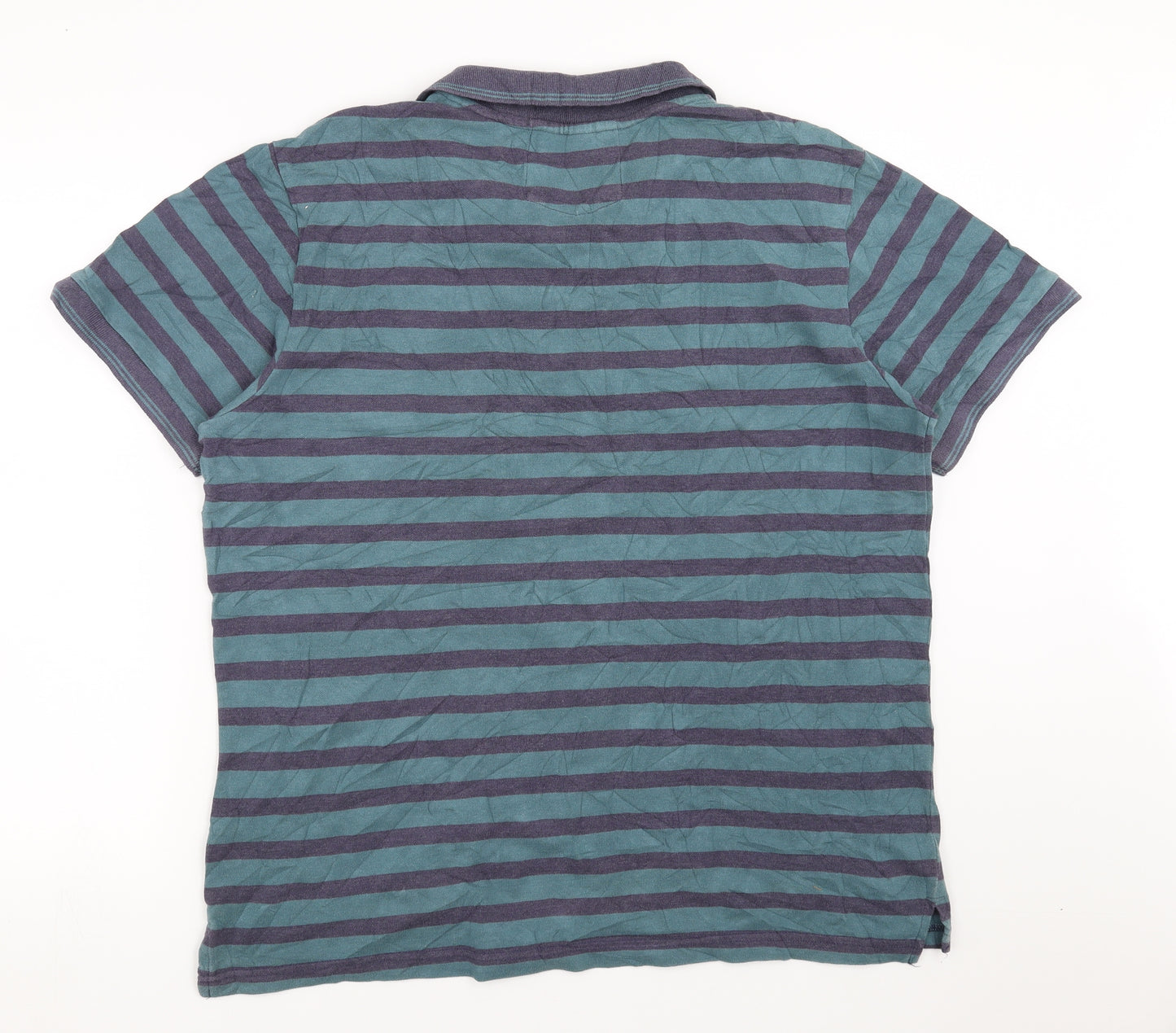 Easy Mens Green Striped   Polo Size XL