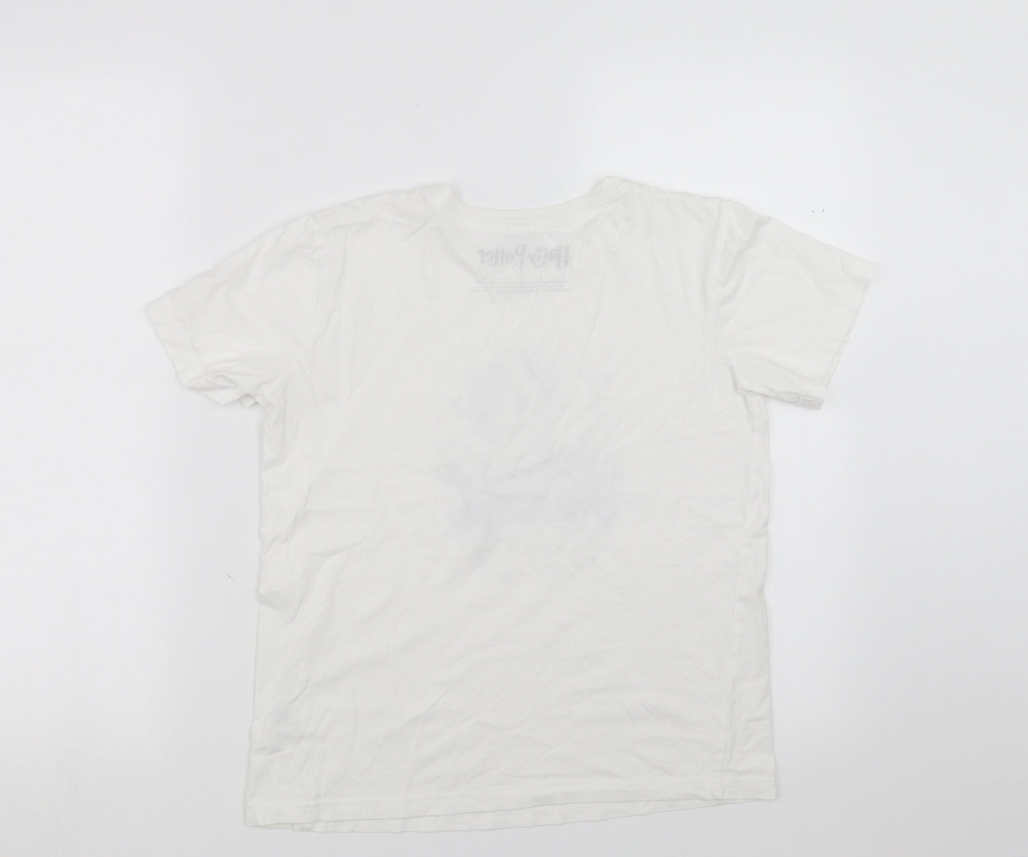 Earth Positive Girls White   Basic T-Shirt Size 11-12 Years  - unicorn