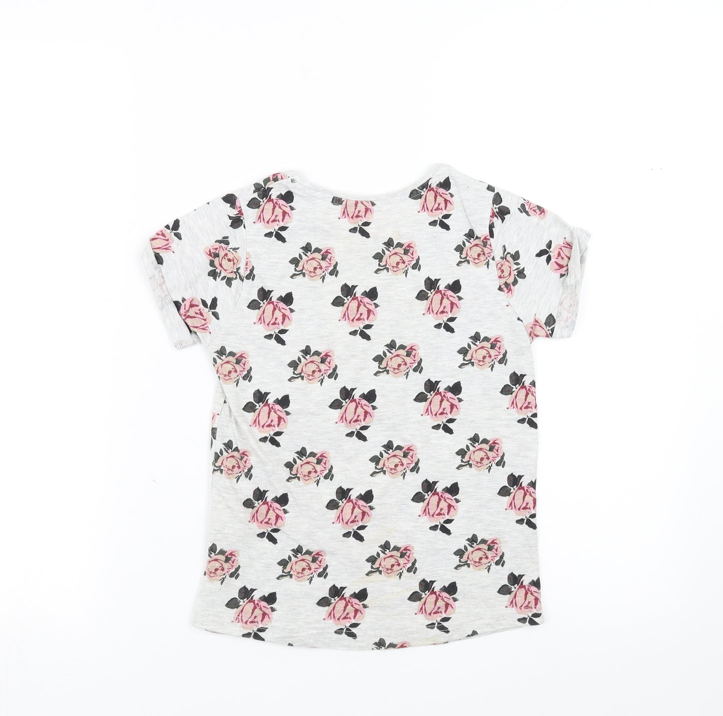 Young Dimension Girls Grey Fair Isle  Basic T-Shirt Size 7-8 Years  - love